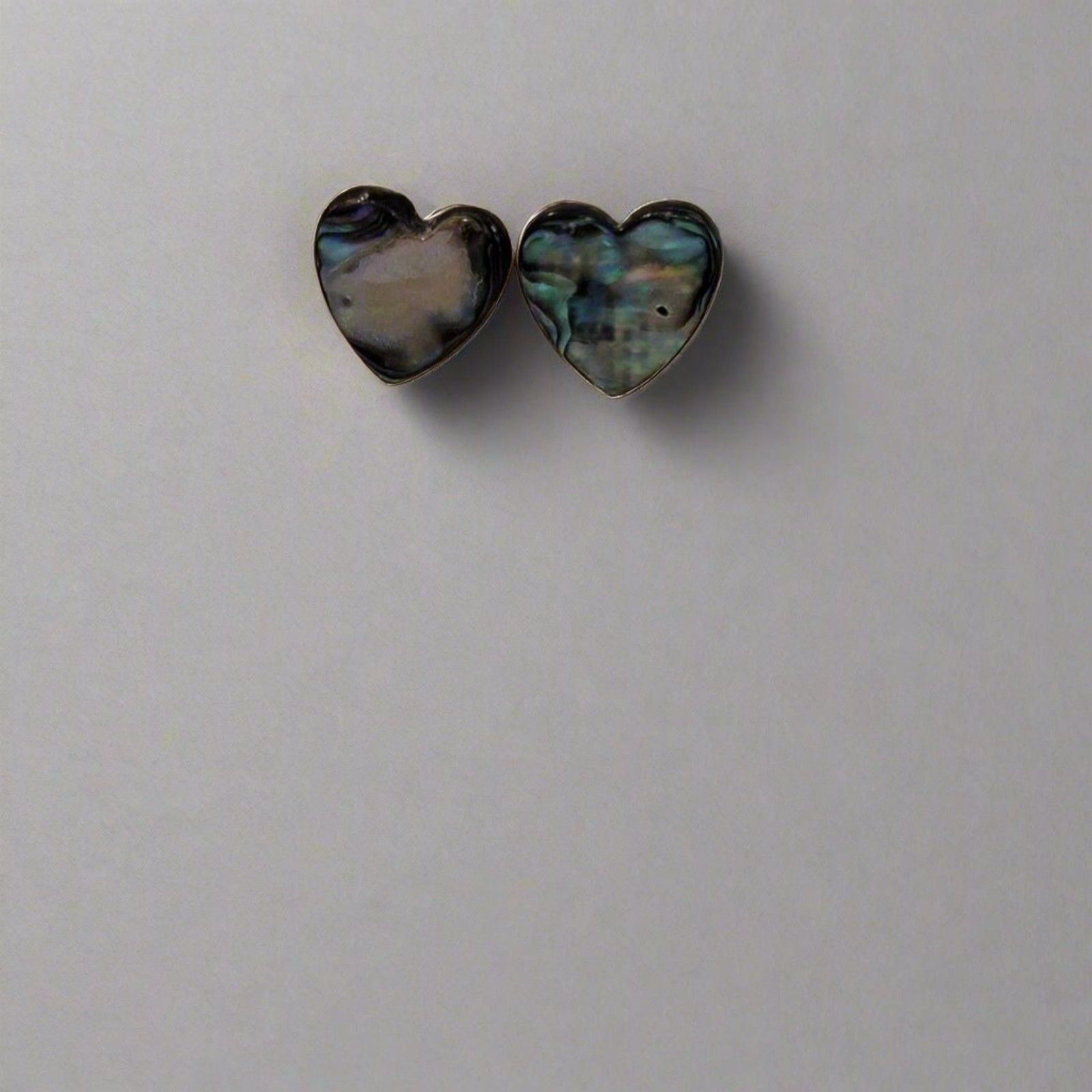 Handmade Abalone Heart Earrings – Natural Shell Iridescent Jewelry