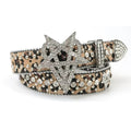 "OVD STUDDED BELT" - LGHTLEOPARD