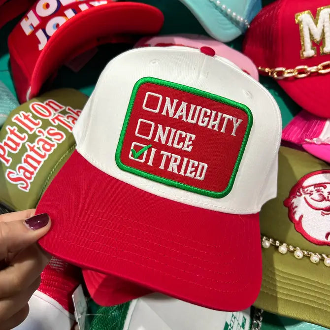 Naughty, Nice, I Tried Trucker Hat
