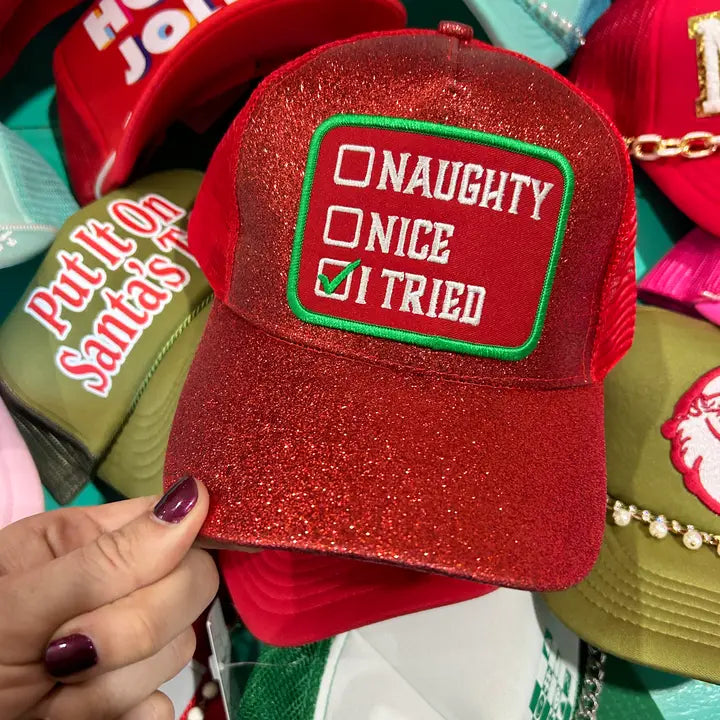 Naughty, Nice, I Tried Trucker Hat