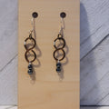 Handmade Copper Hematite Figure Eight Earrings