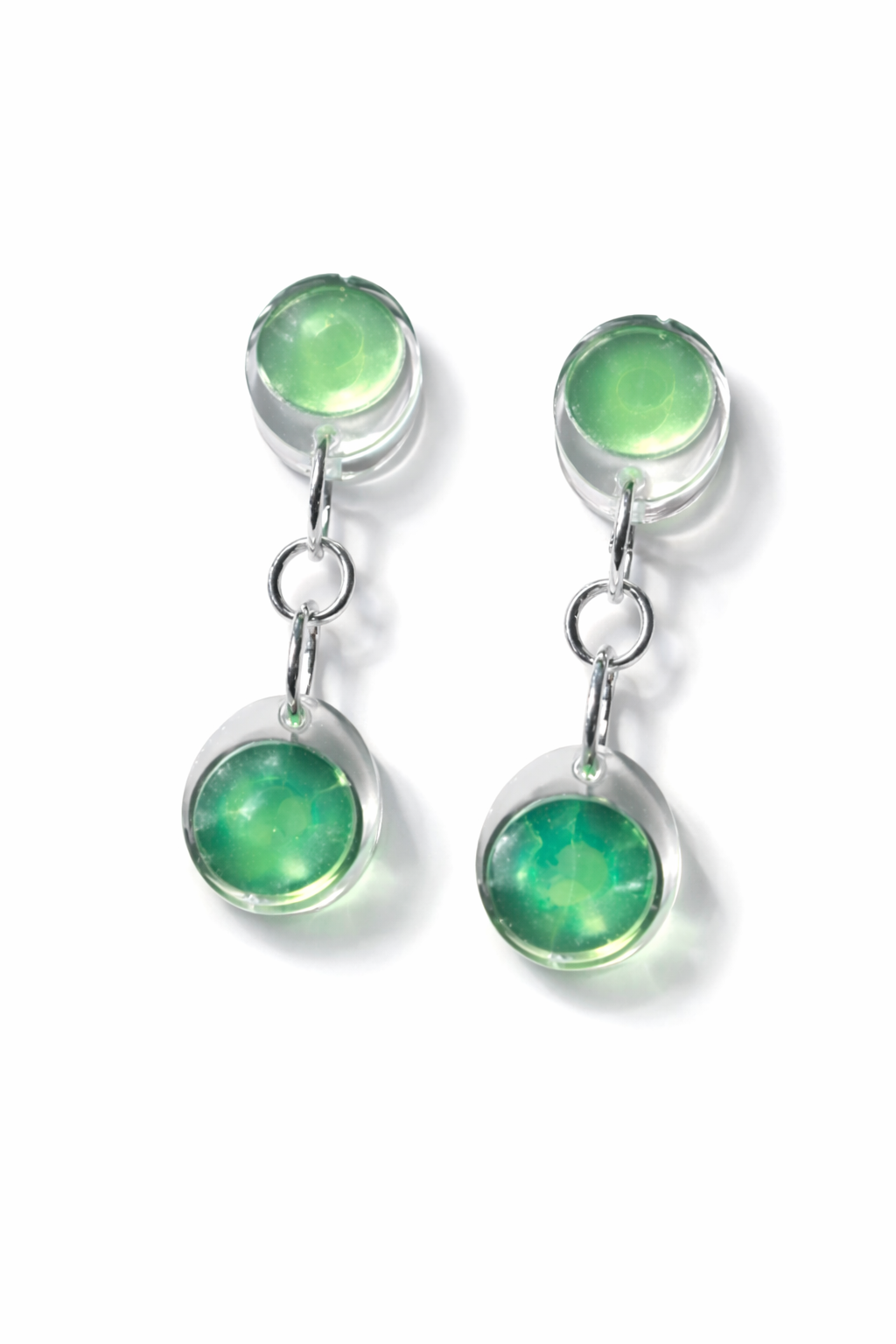 UV Reactive Green Glow Drop Earrings